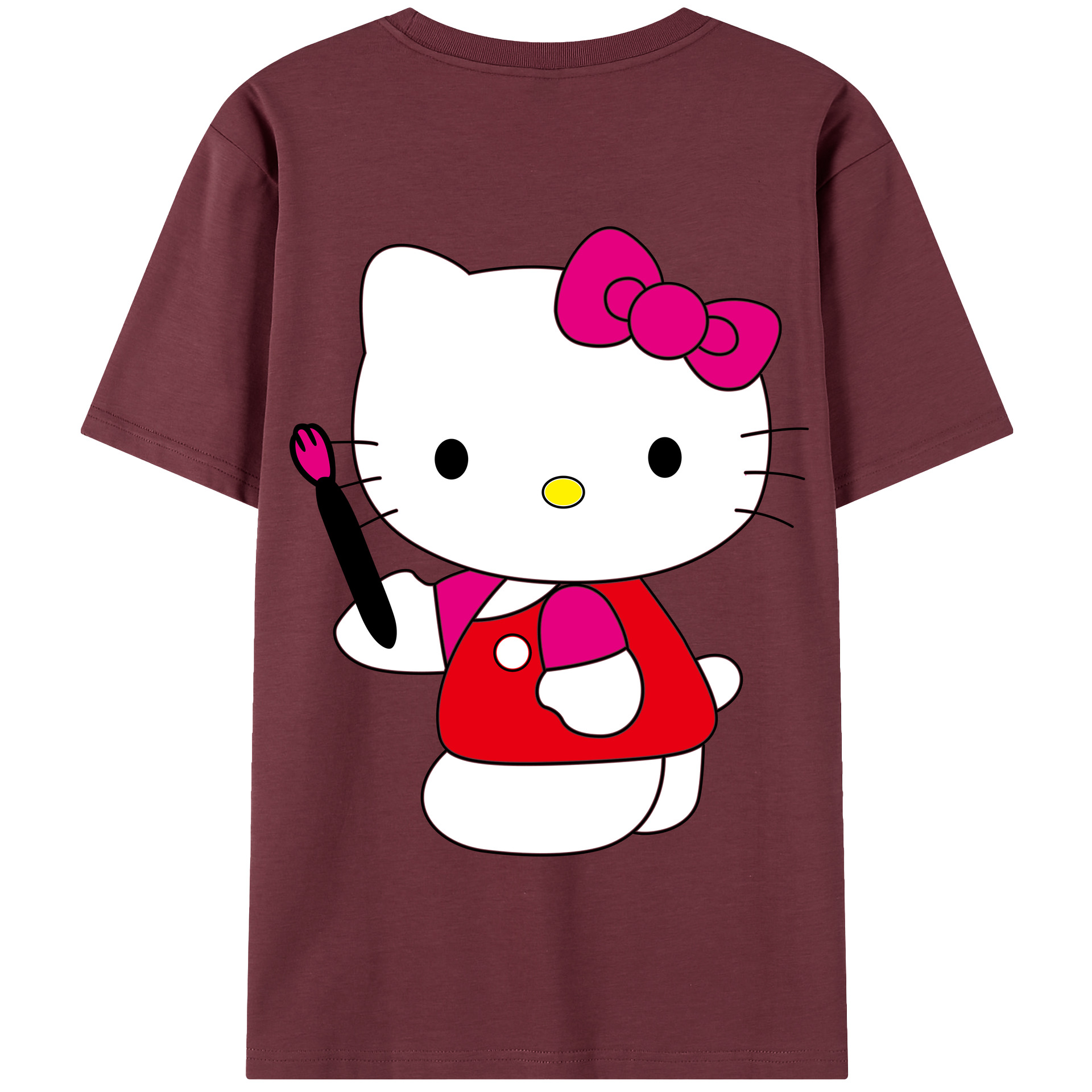 （画像用） Hello Kitty ハローキティ 綿100％半袖Tシャツ（背面プリント）